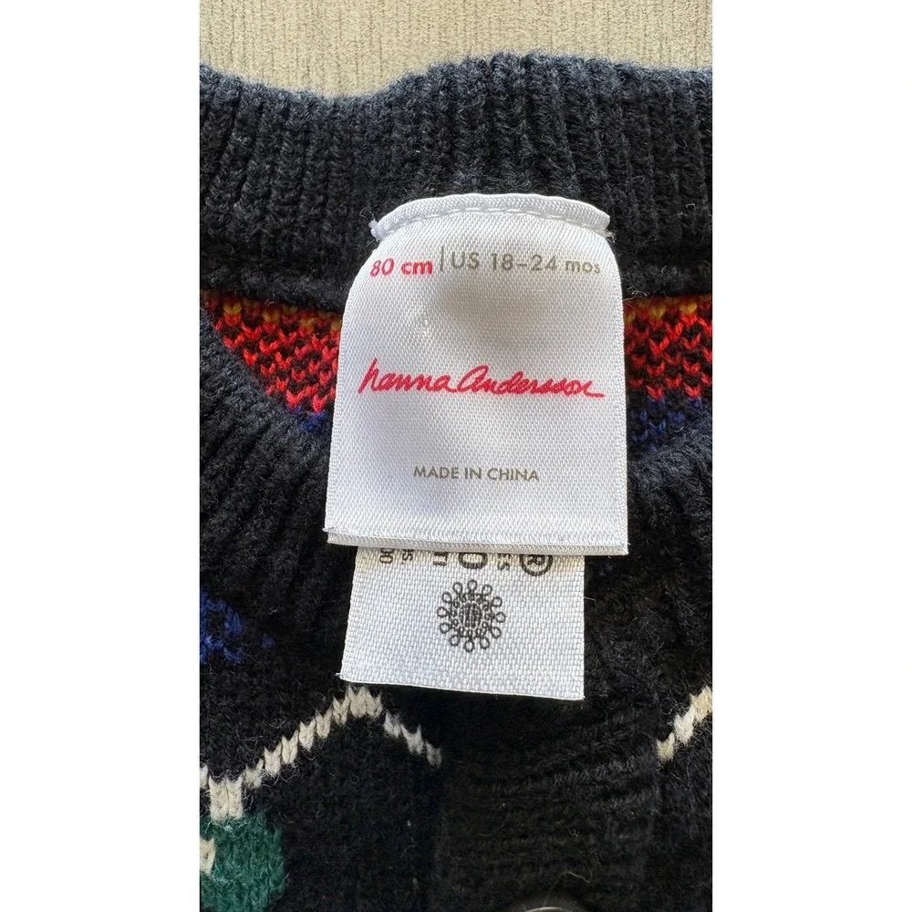 Hanna Andersson‎ Baby Holiday Knit Romper Christmas Fair Isle 80cm 18-24 Months